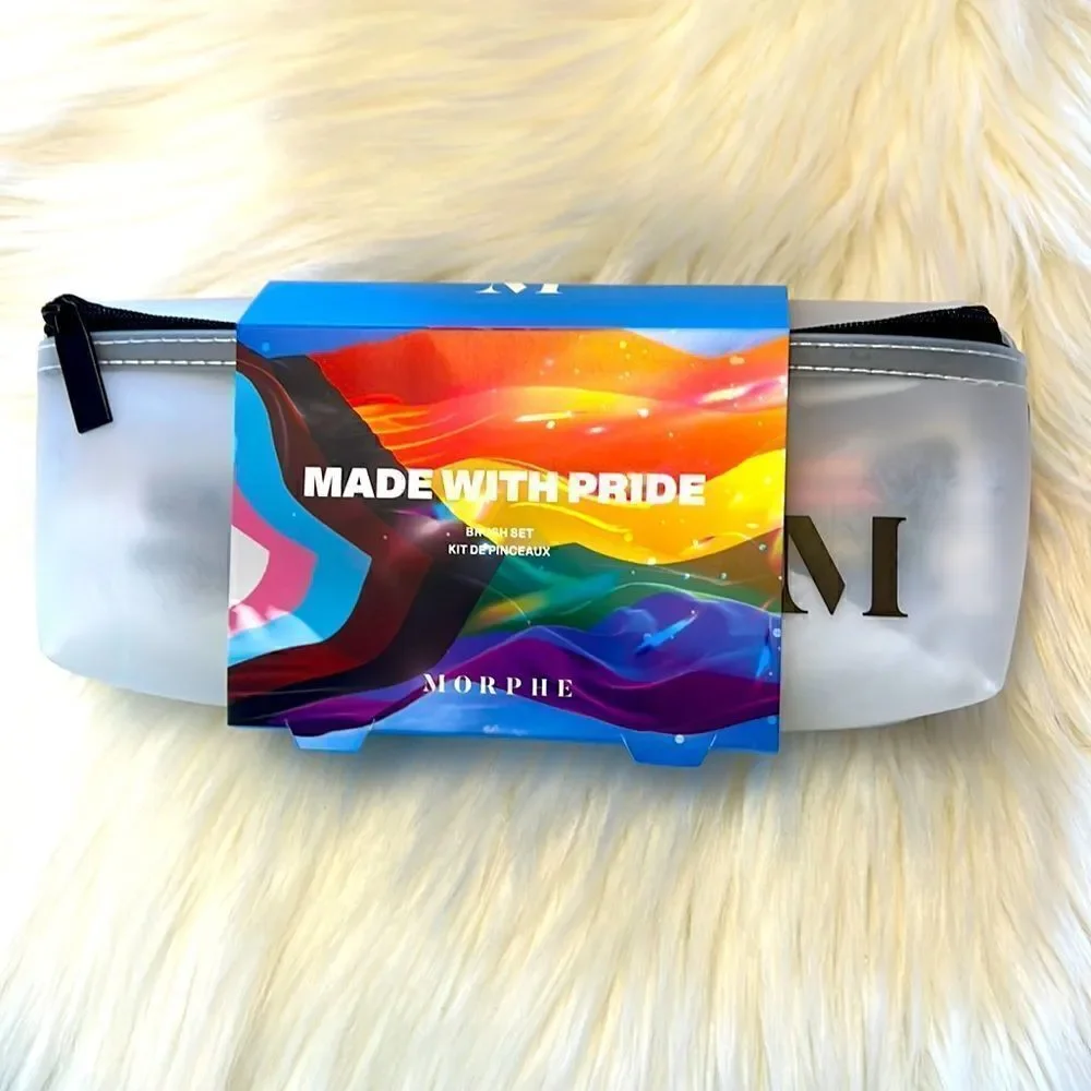 Morphe Made With Pride Limited Edition Full Size Brush Set With Pride Belt Bag
